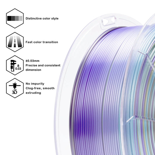 Steel Violet Gradient Silk Filament