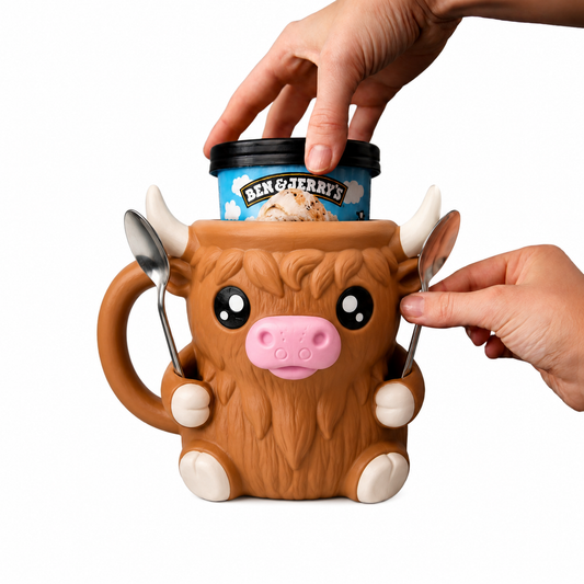 Highland Cow Ice Cream Tub Holder - alternate view