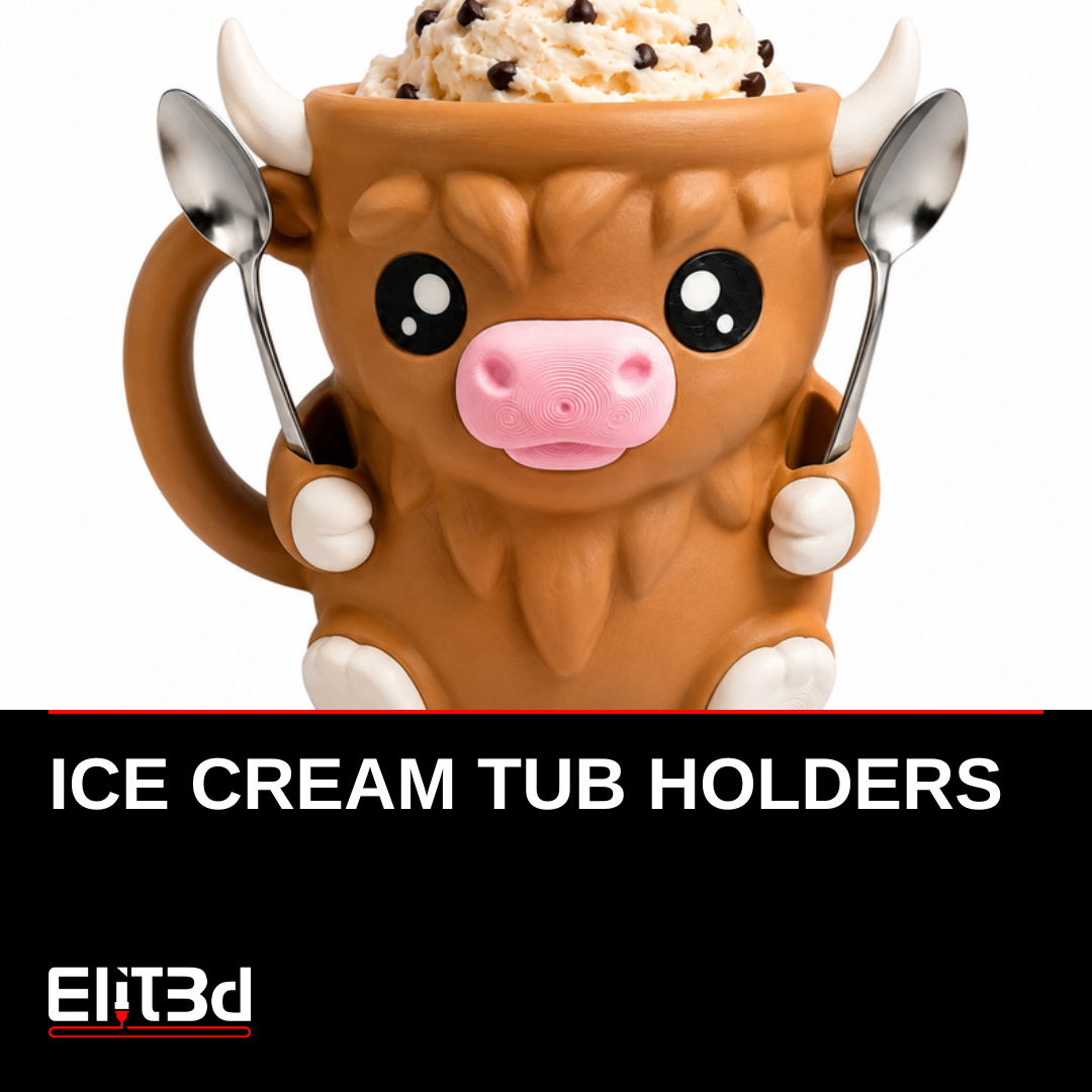 ELIT3D Ice Cream Tub Holders collection