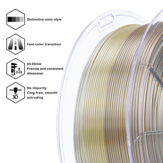 Champagne Sheen Gradient Silk Filament