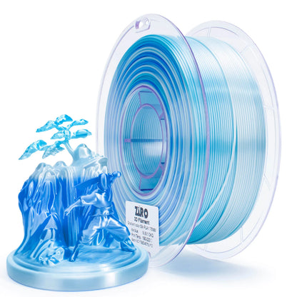 Ice Blue Gradient Silk Filament