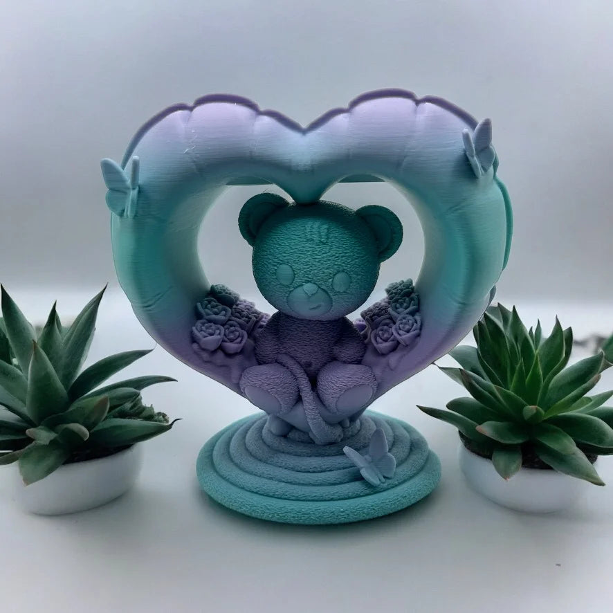 Teddy Bear Heart Ornament