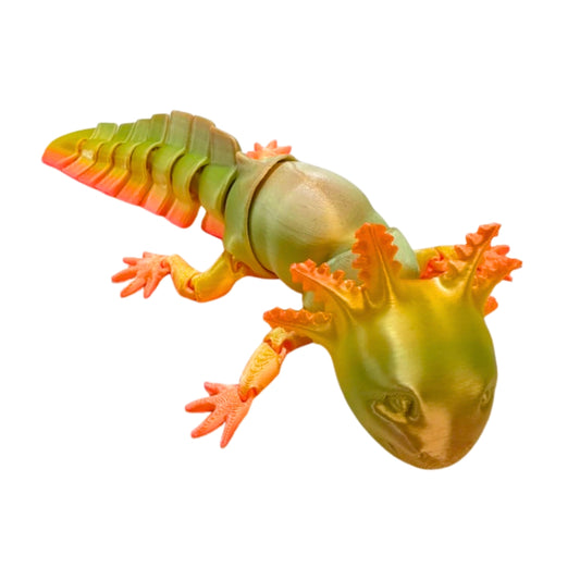 Axolotl - articulated 3D printed axolotl fidget toy by ELIT3D