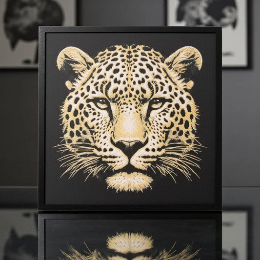 Cheetah Framed 3D Art Print - framed 3D printed cheetah wall art by ELIT3D