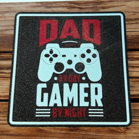 Dad by Day, Gamer by Night Coaster - alternate view
