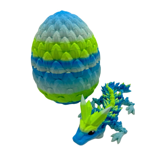 Dragon Egg with Baby Dragon - 3D printed collectible dragon set by ELIT3D