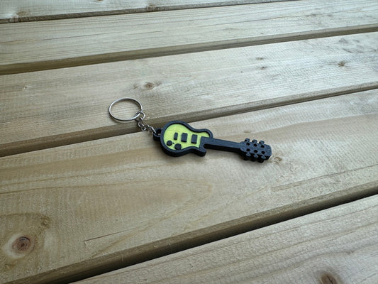 Guitar Keychain - 3D printed electric guitar keychain by ELIT3D