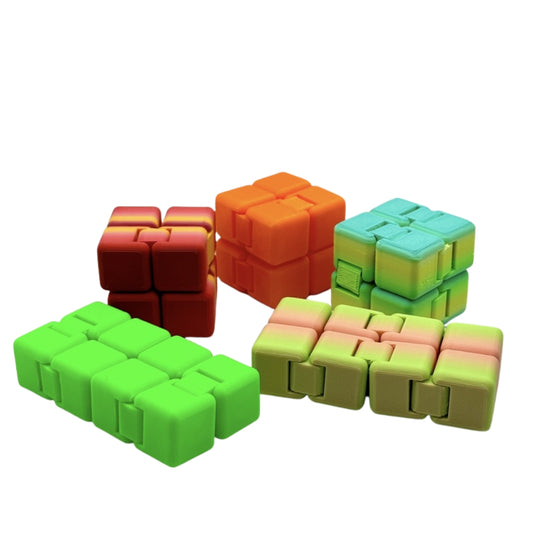 Infinity Cube Fidget - 3D printed folding cube fidget toy by ELIT3D