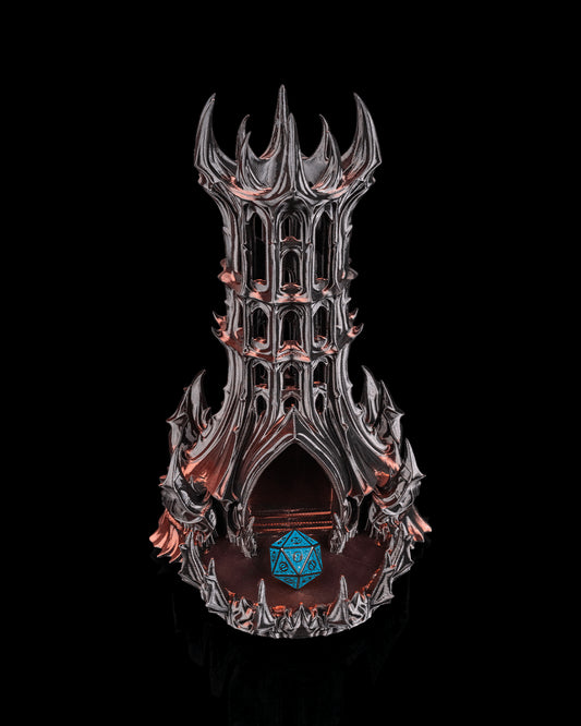 Obsidian Citadel Dice Tower - alternate view