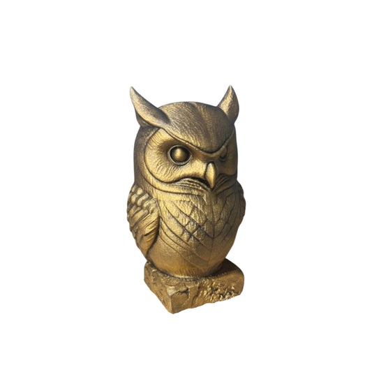 Owl Bust Ornament - 3D printed sculpted owl bust ornament by ELIT3D