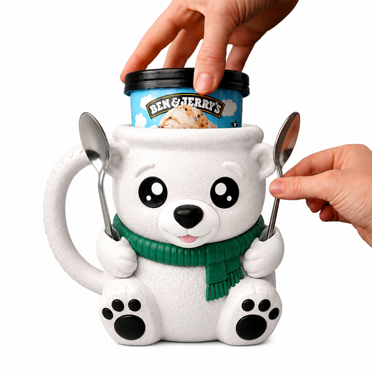 Polar Bear Ice Cream Tub Holder - alternate view