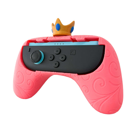 Princess Peach-Inspired Joy-Con Grip for Nintendo Switch 2 - 3D printed controller grip by ELIT3D