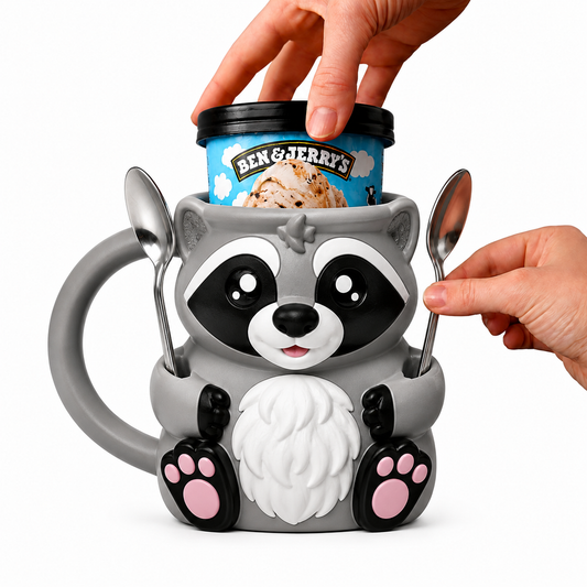 Raccoon Ice Cream Tub Holder - alternate view