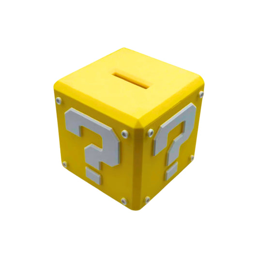 Retro Gaming Coin Block Money Box - 3D printed coin block money box with magnetic lid by ELIT3D