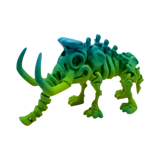Skeleton Mammoth - articulated 3D printed skeletal mammoth figure by ELIT3D