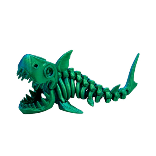 Skeleton Shark - articulated 3D printed skeletal shark figure by ELIT3D