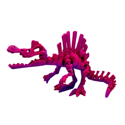 Skeleton Spinosaurus Dinosaur - articulated 3D printed skeletal dinosaur figure by ELIT3D