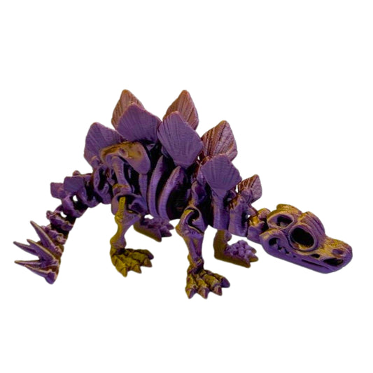 Skeleton Stegosaurus Dinosaur - articulated 3D printed skeletal dinosaur figure by ELIT3D