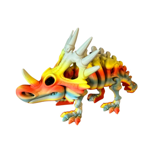 Skeleton Styracosaurus Dinosaur - articulated 3D printed skeletal dinosaur figure by ELIT3D