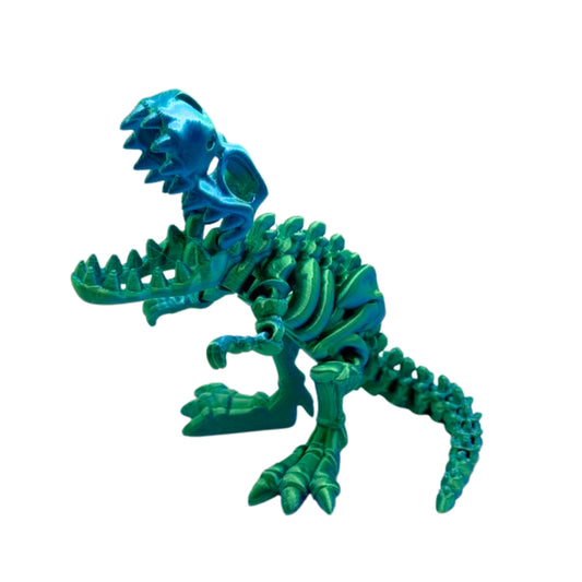 Skeleton T-Rex Dinosaur - articulated 3D printed skeletal dinosaur figure by ELIT3D