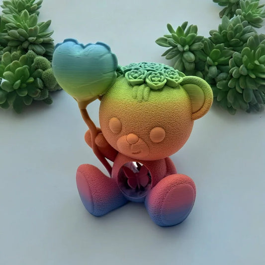 Teddy Bear Heart Balloon Ornament - alternate view
