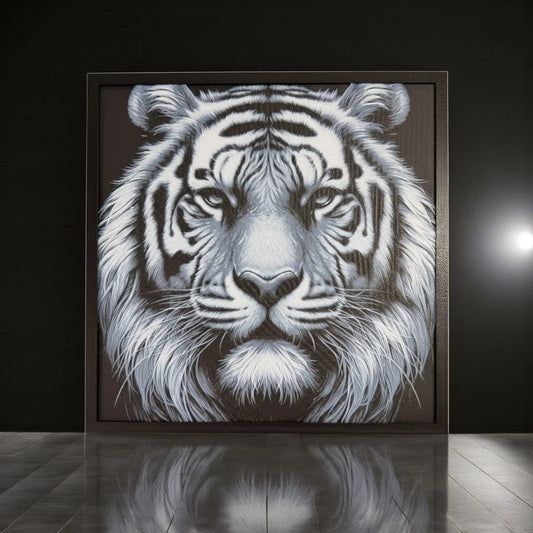 Tiger Framed 3D Art Print - framed 3D printed tiger wall art by ELIT3D