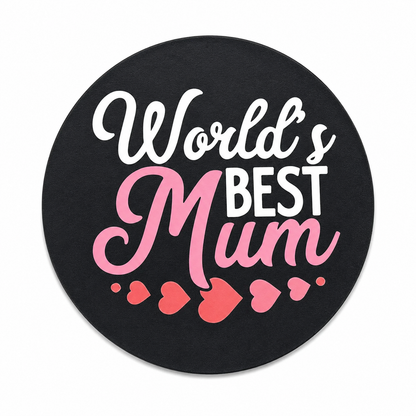 World's Best Mum Coaster - 3D printed novelty drinks coaster by ELIT3D