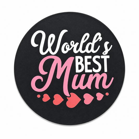 World's Best Mum Coaster - 3D printed novelty drinks coaster by ELIT3D