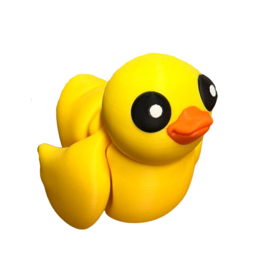 XXL Duck Wriggler - articulated 3D printed duck fidget toy by ELIT3D